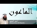 Ahmed Ben Ali Elajami - Surate AL-MAOUN